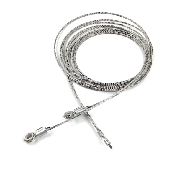 Fleet Engineers Cable Set, Roll-Up Door, Std, 115.00 In. Cable, 5/16 Cable Eye, 7 X 19 Stainless 025-01439 - main